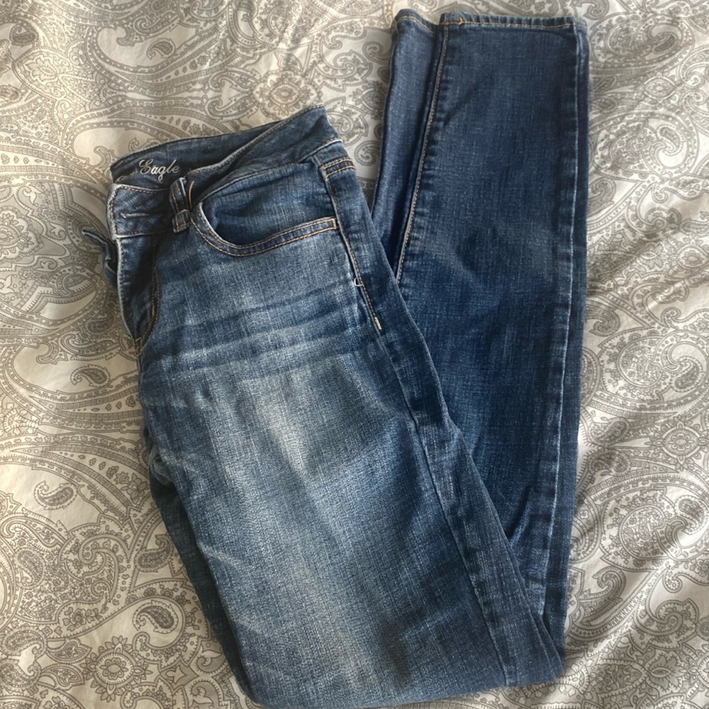 American eagle low rise skinny’s 4 long